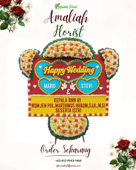 Papan Bunga Pernikahan Adi Jaya